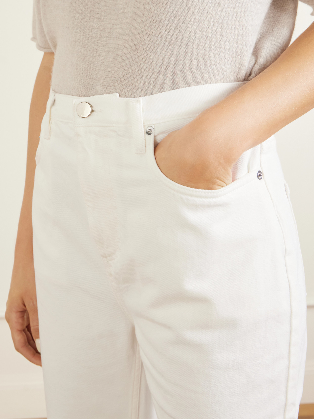 Jude Organic Mid-Rise Straight-Leg Jeans