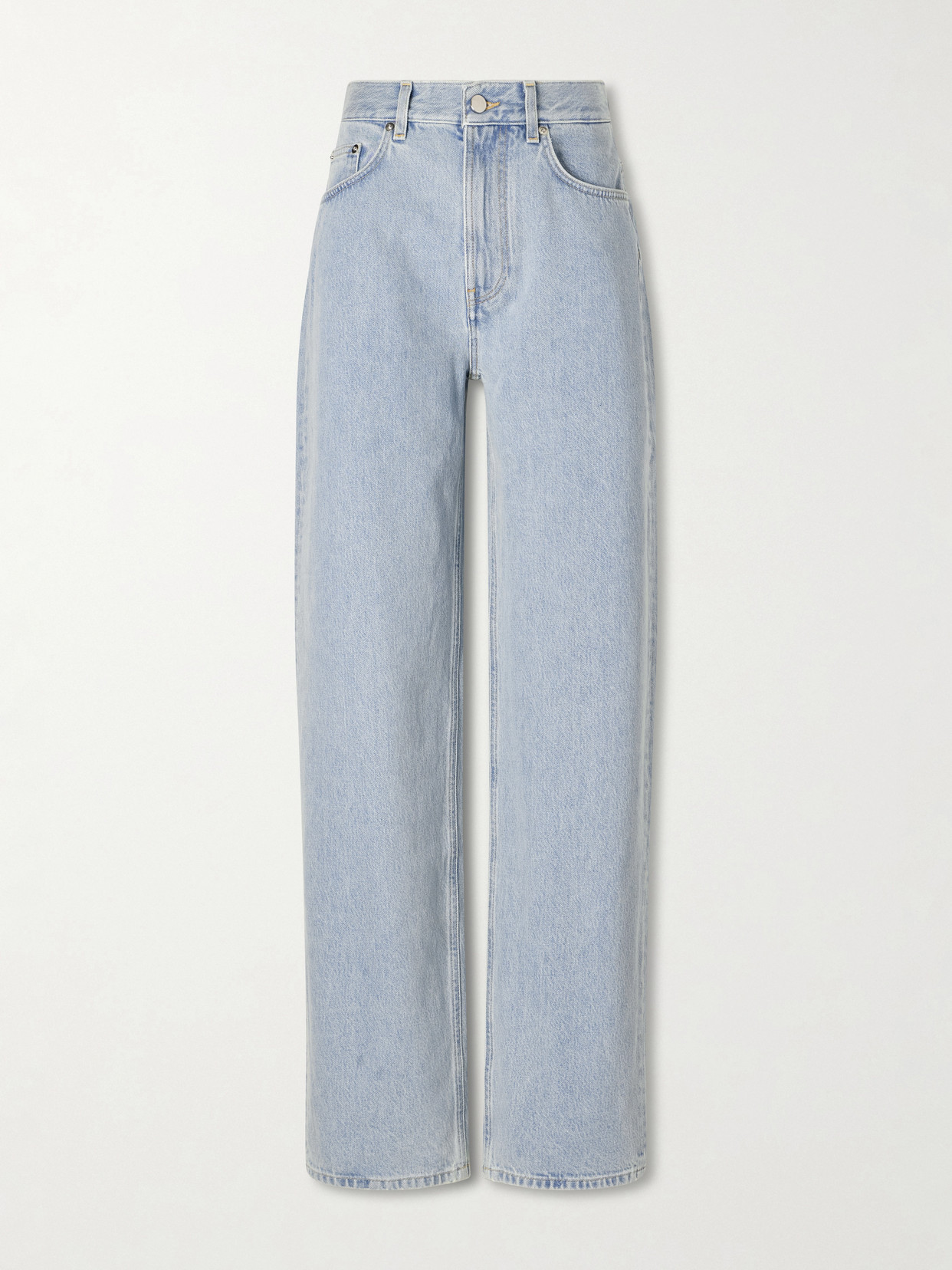 Loulou De Saison Samur Organic High-rise Straight-leg Jeans In Blue