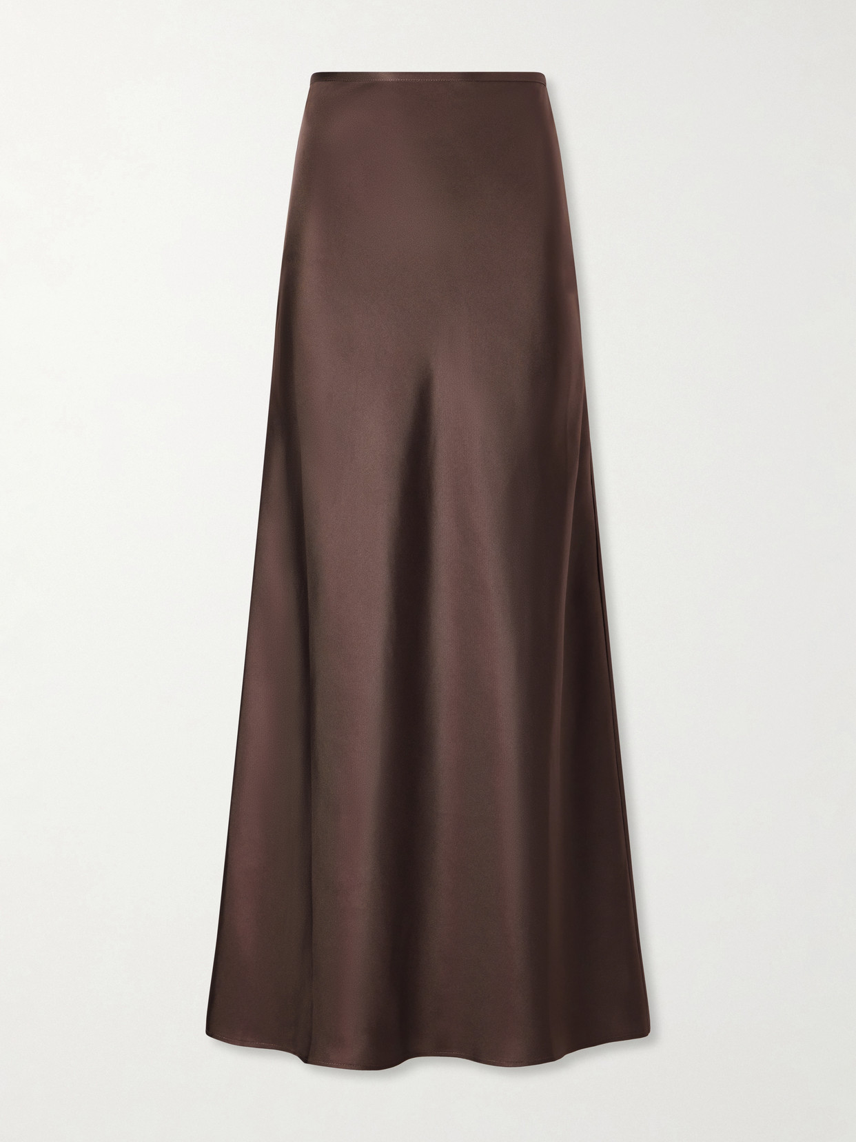 Loulou De Saison Eli Silk Maxi Skirt In Brown