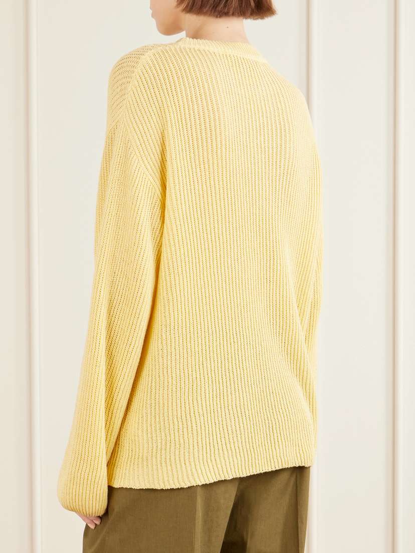 Another Tomorrow Cotton And Linen-blend Sweater | Thumbnail 4