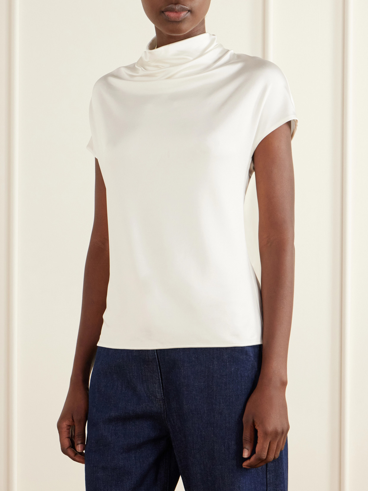 Draped Jersey Top