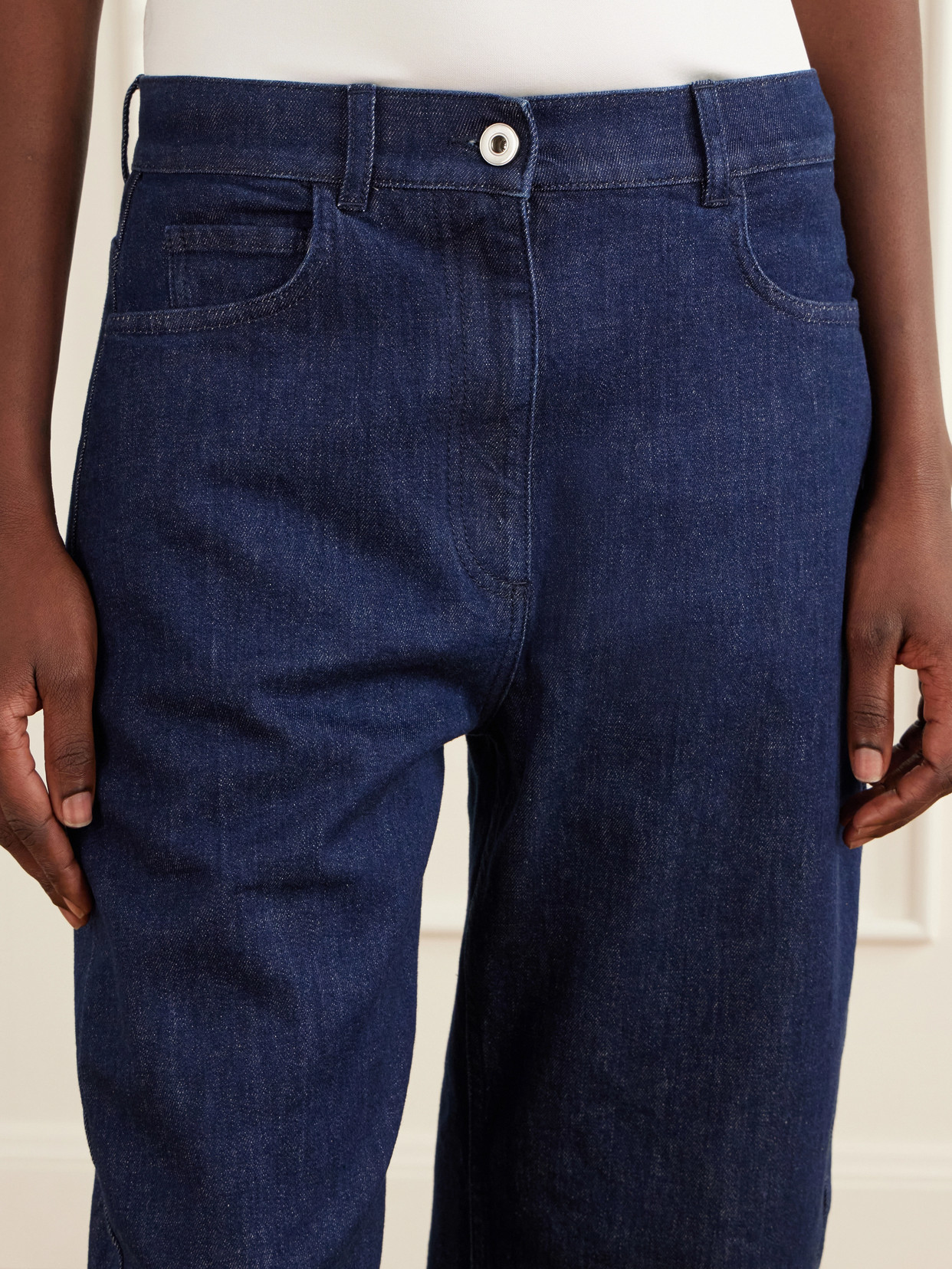 High-Rise Organic Barrel-Leg Jeans