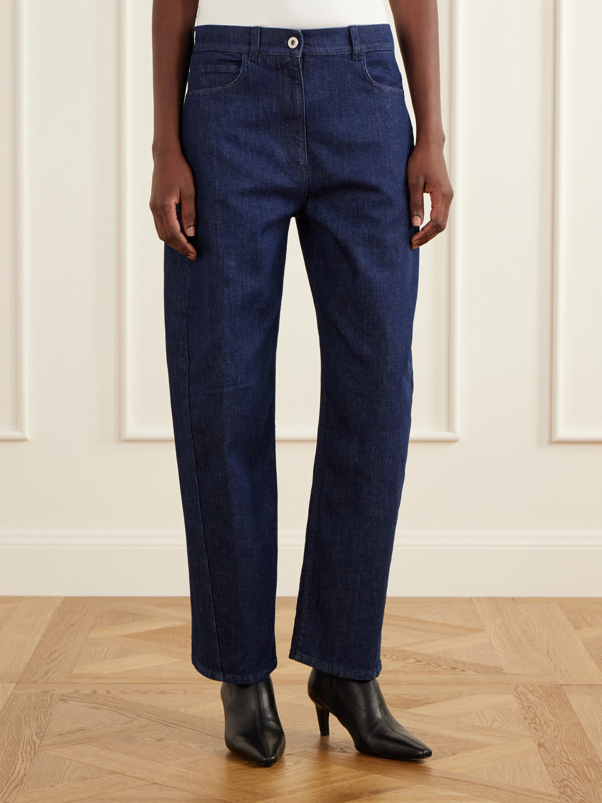 High-Rise Organic Barrel-Leg Jeans