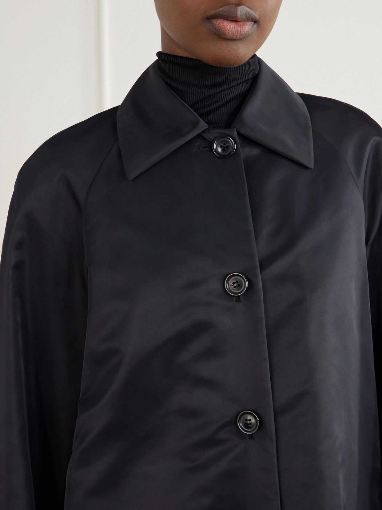 Recycled Satin Trench