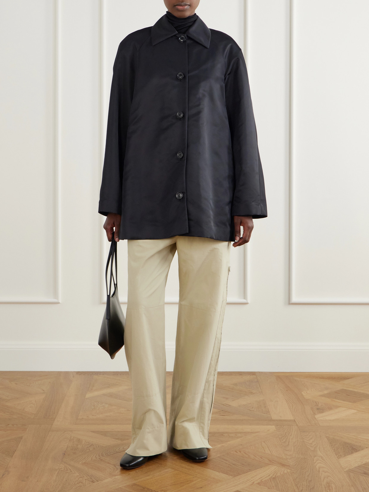Recycled Satin Trench