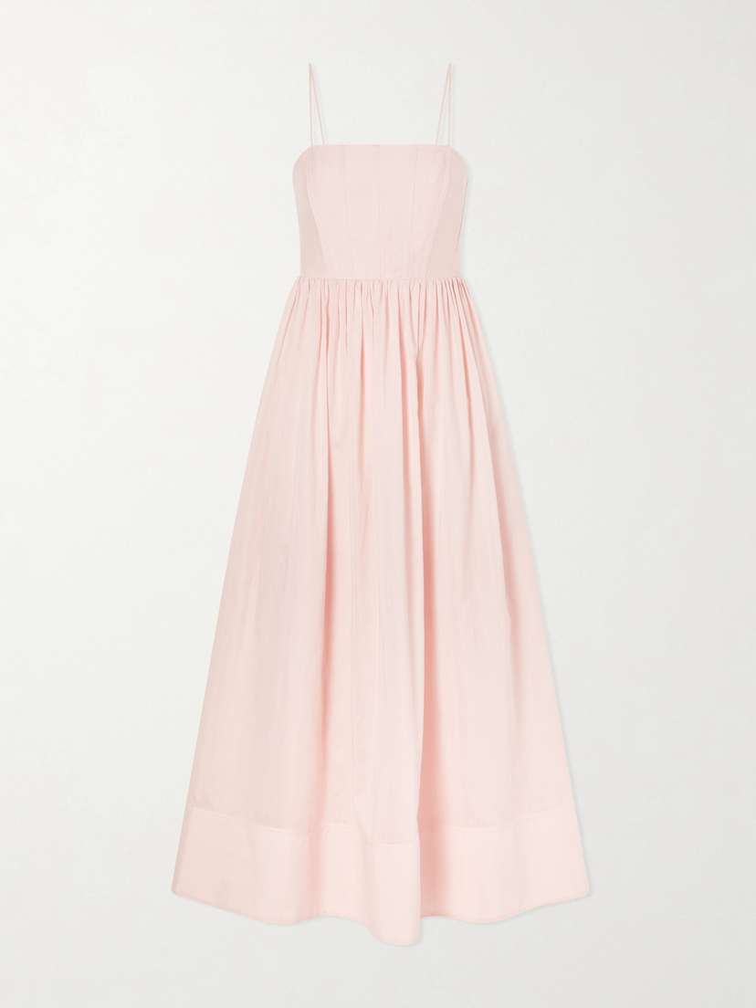 Aje Rosie Silk And Cotton-blend Maxi Dress