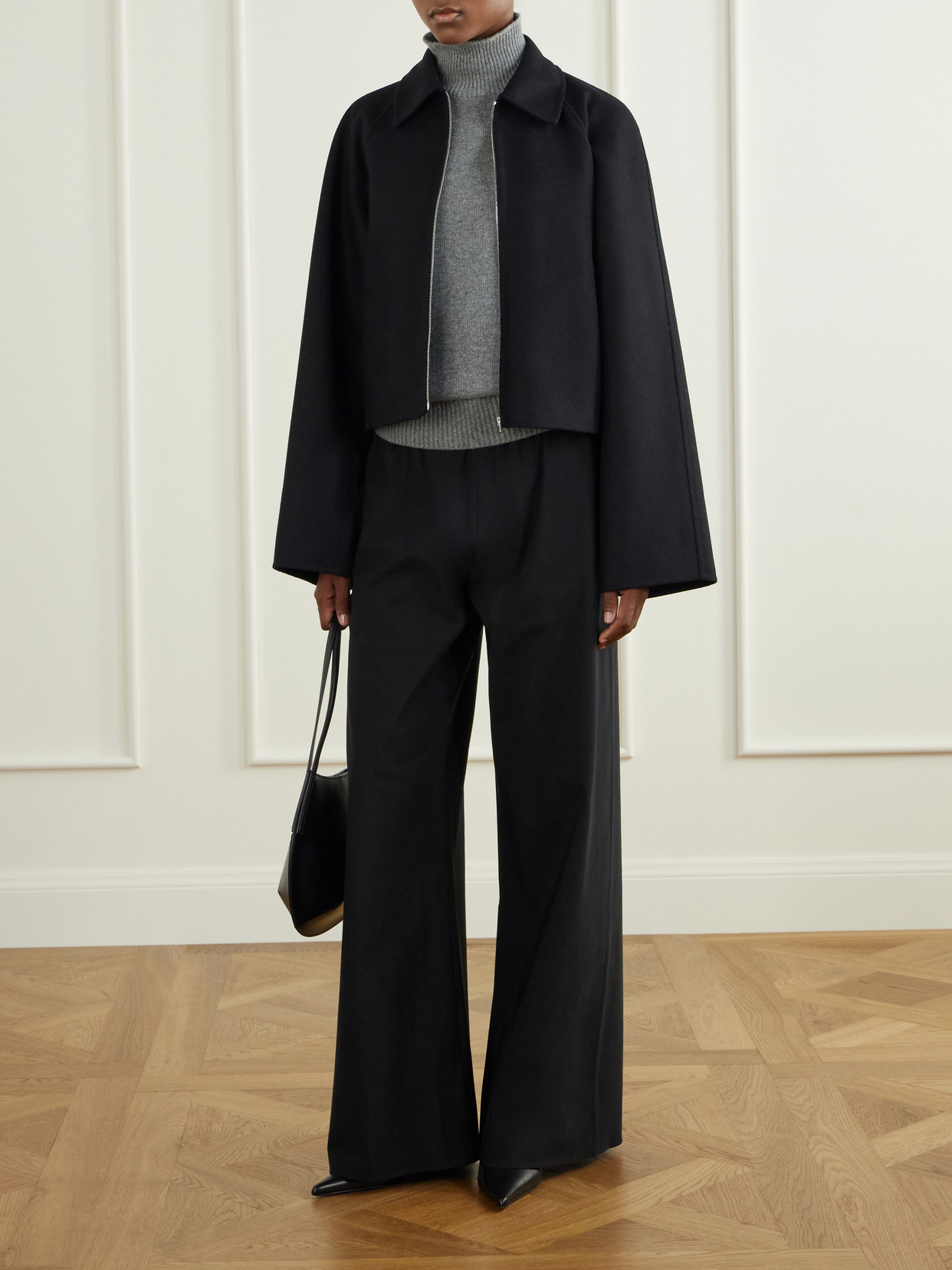 Virgin Wool Cropped Jacket
