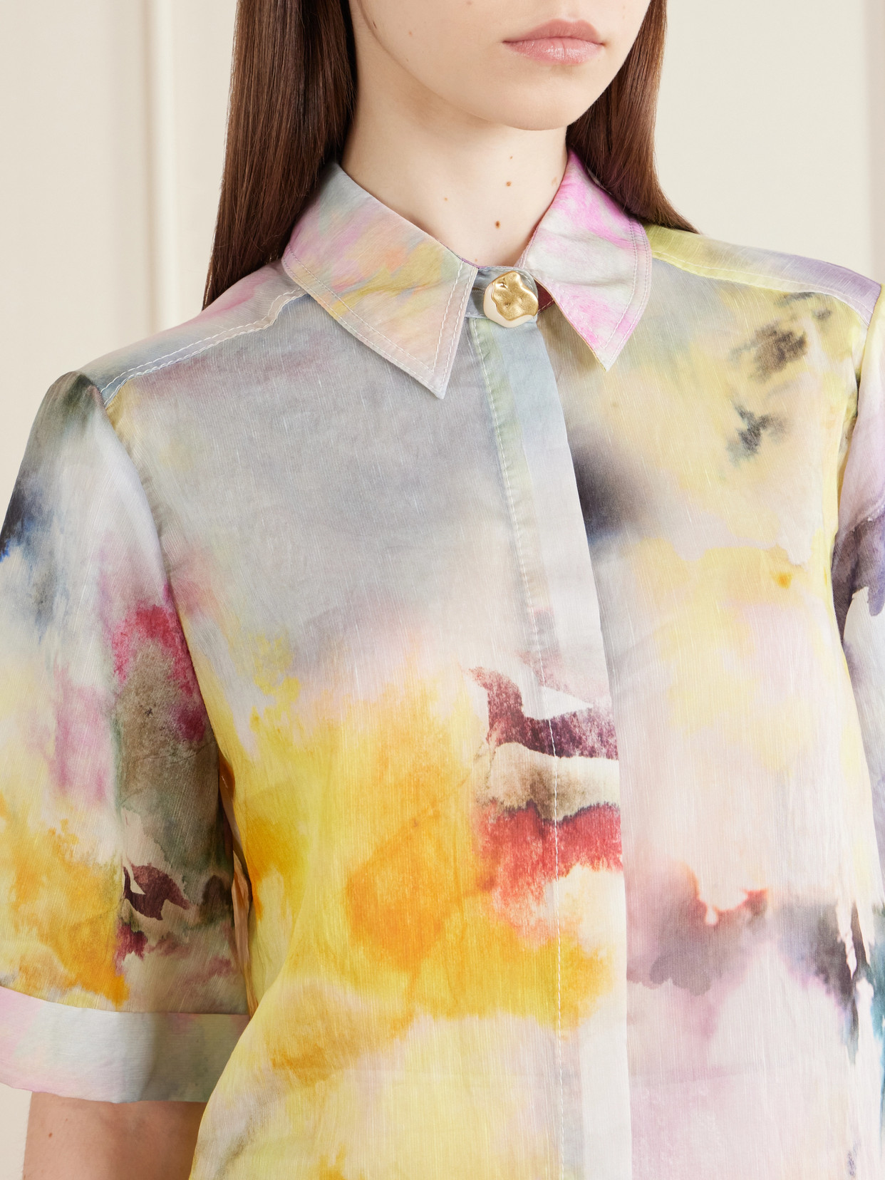 Adina Printed Lyocell-Blend Shirt