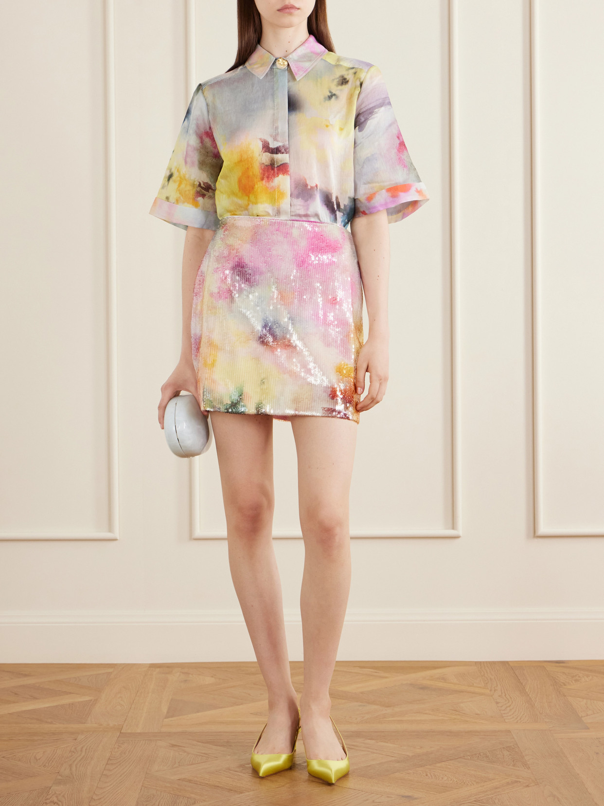 Adina Printed Lyocell-Blend Shirt