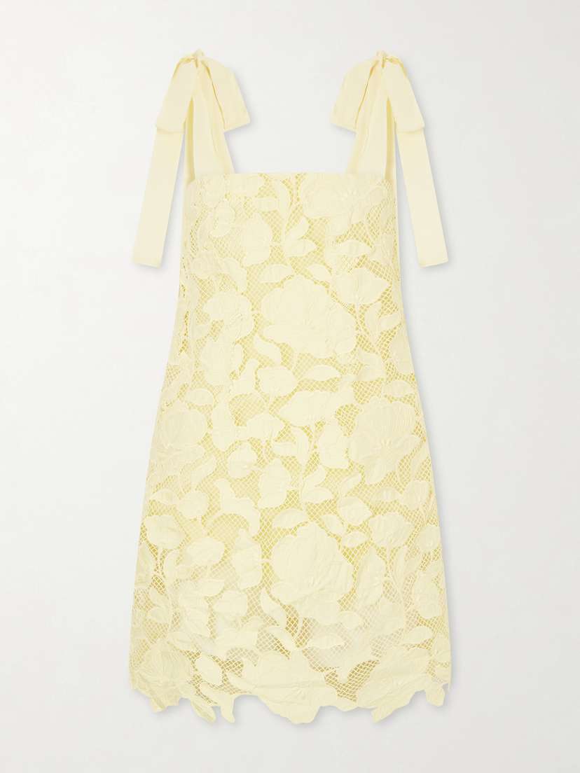 Simkhai Marigold Cotton-lace Mini Dress