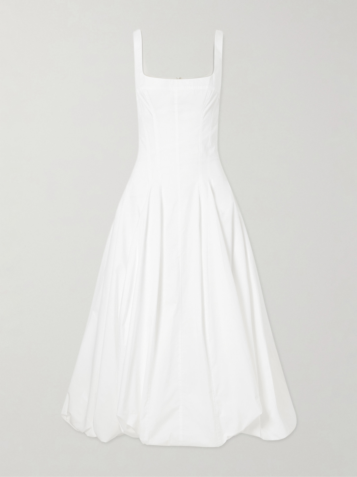 Simkhai Women's Hally Cotton Poplin Gathered Bubble Midi Dress In White