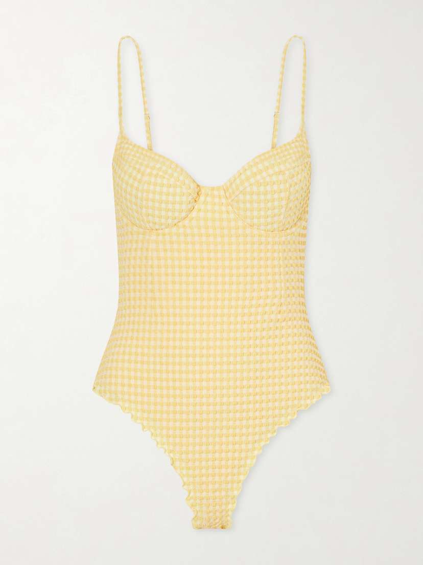 Simkhai Suni Checked Swimsuit