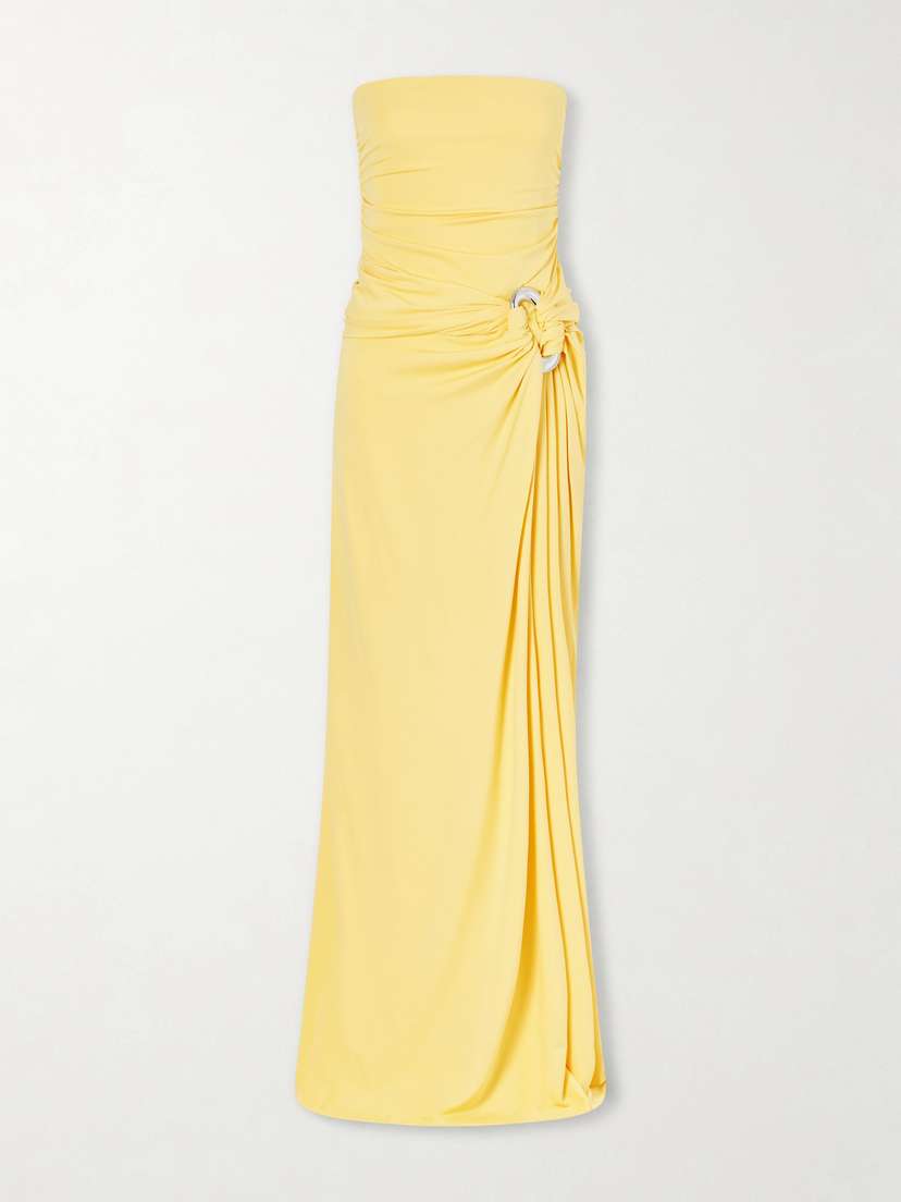 Simkhai Emma Strapless Embellished Jersey Gown