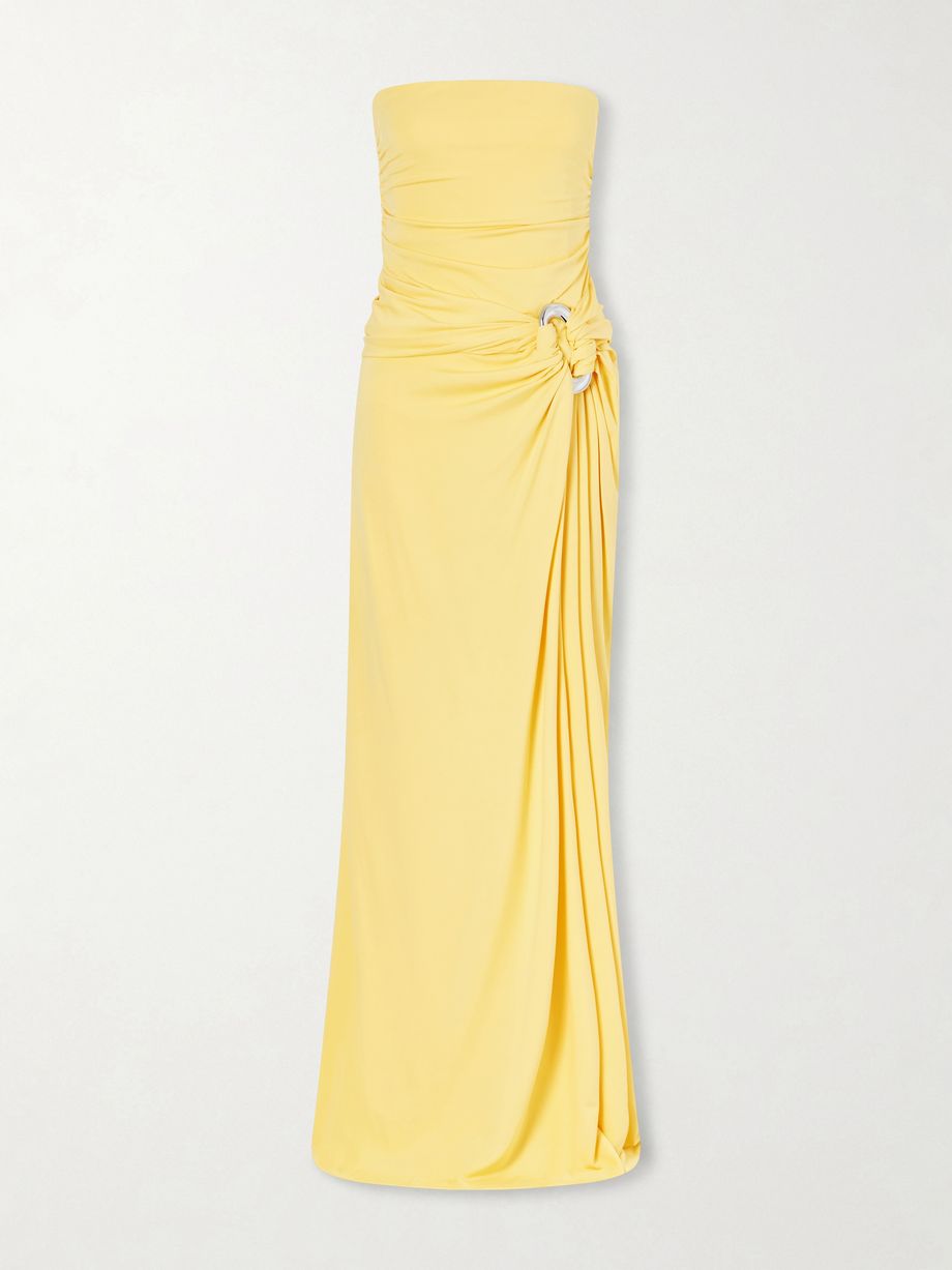Emma strapless embellished jersey gown