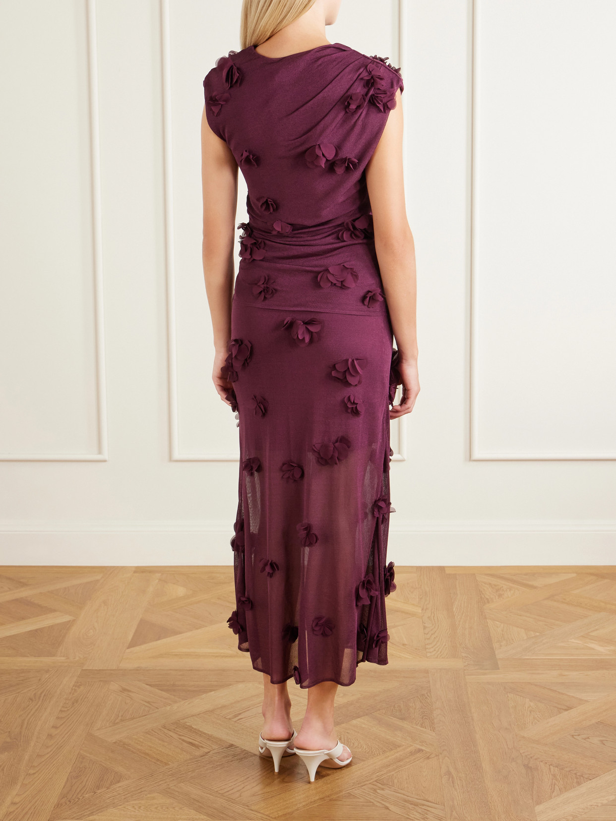 Tessa Appliquéd Tulle Blouse