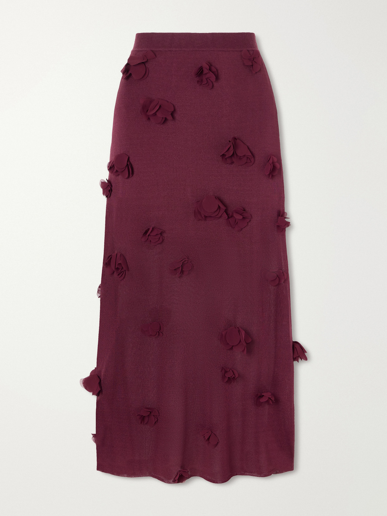 Simkhai Cora Floral-appliqué Midi Skirt