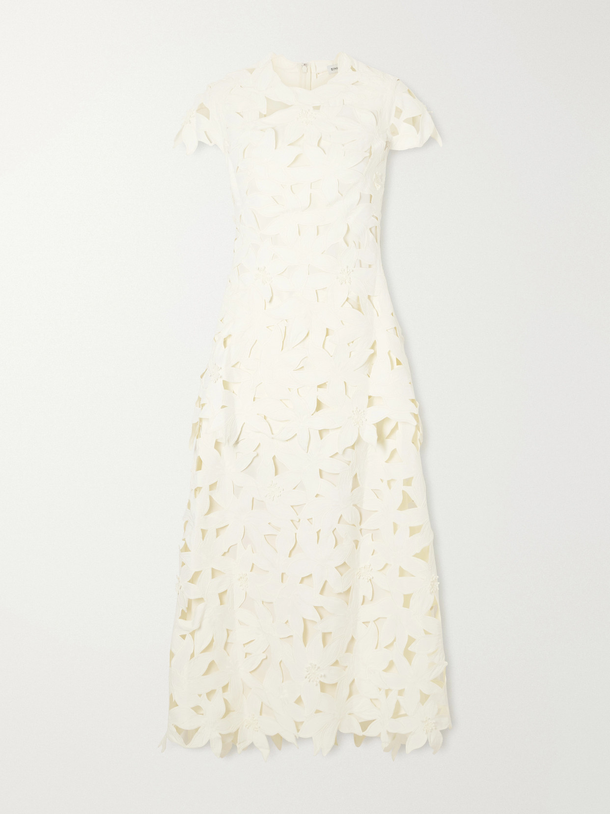 Simkhai Broderie Anglaise Crepe Gown In Neutrals
