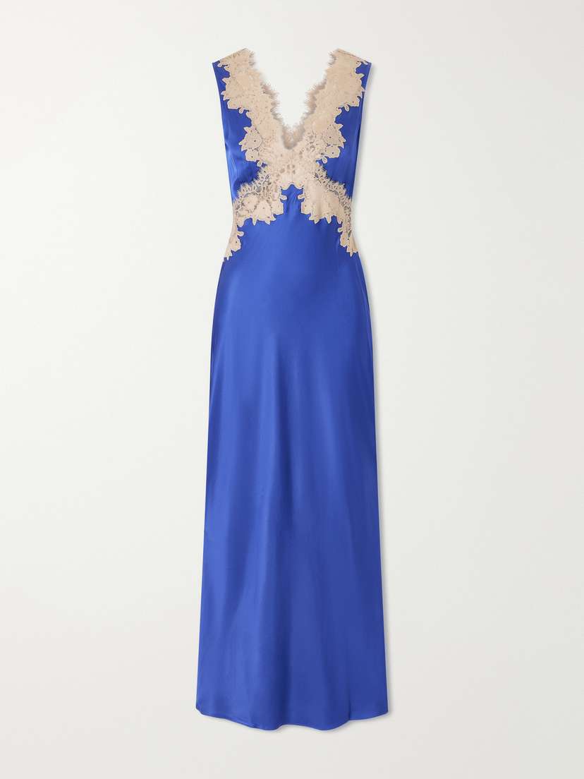 Rixo Lysandra Lace-trimmed Satin Midi Dress | Thumbnail 5