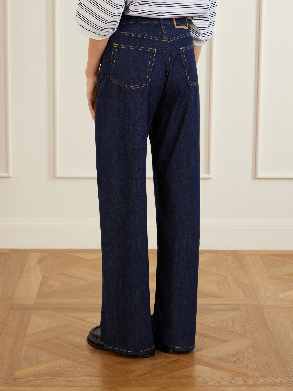 Isadora Cotton-Chambray Wide- Leg