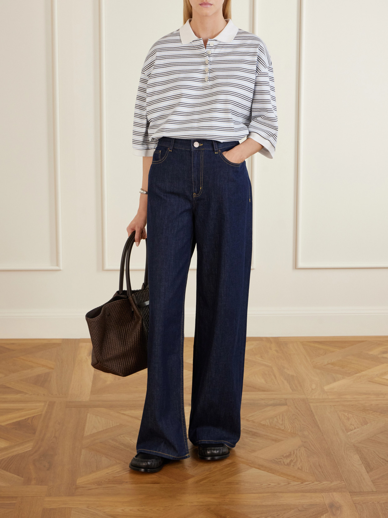 Isadora Cotton-Chambray Wide- Leg