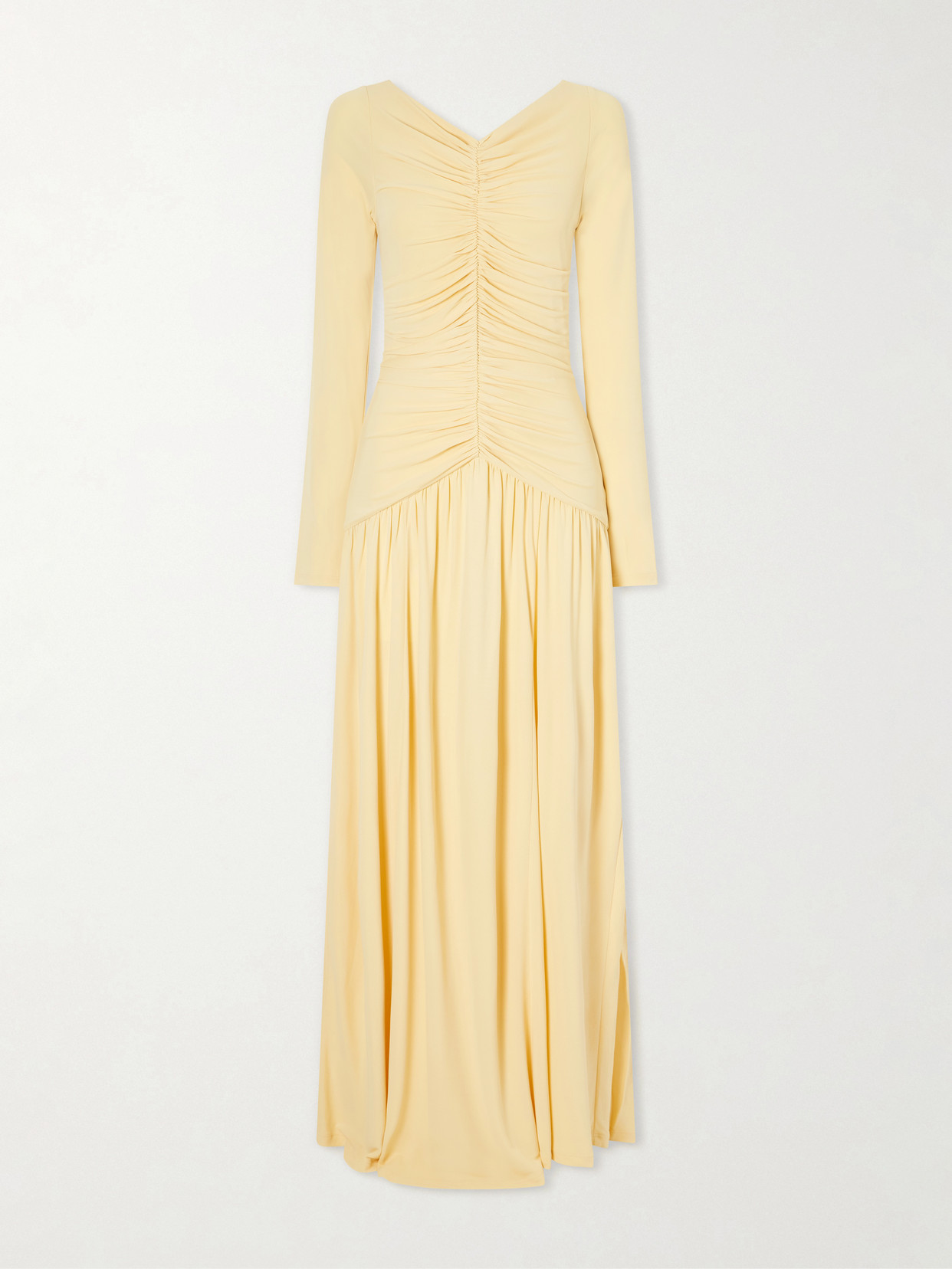 Ruched Jersey Maxi Dress
