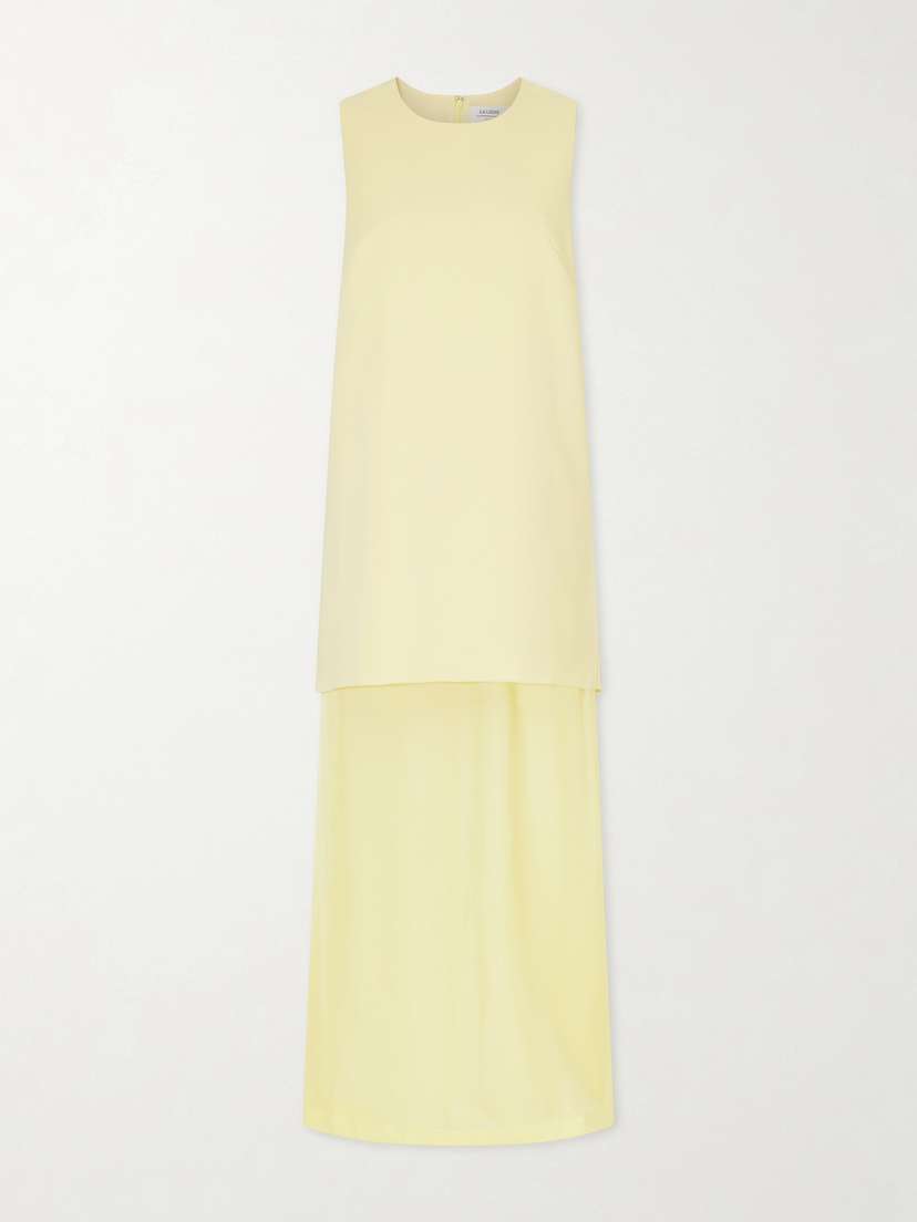 La Ligne Crepe And Chiffon Maxi Dress