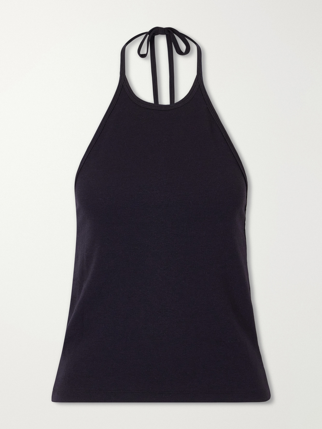 La Ligne - Ribbed Jersey Halterneck Tank - Black