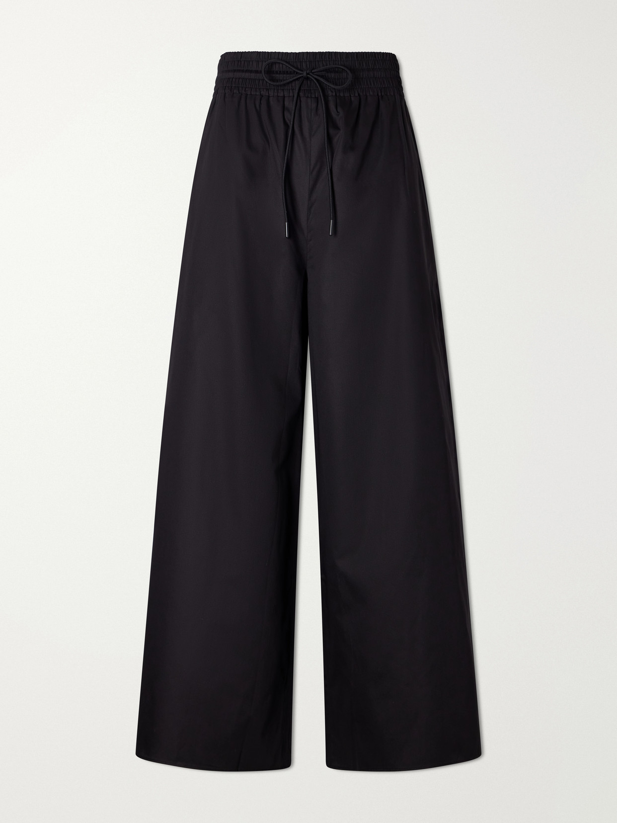 La Ligne Cotton Wide-leg Pants In Black