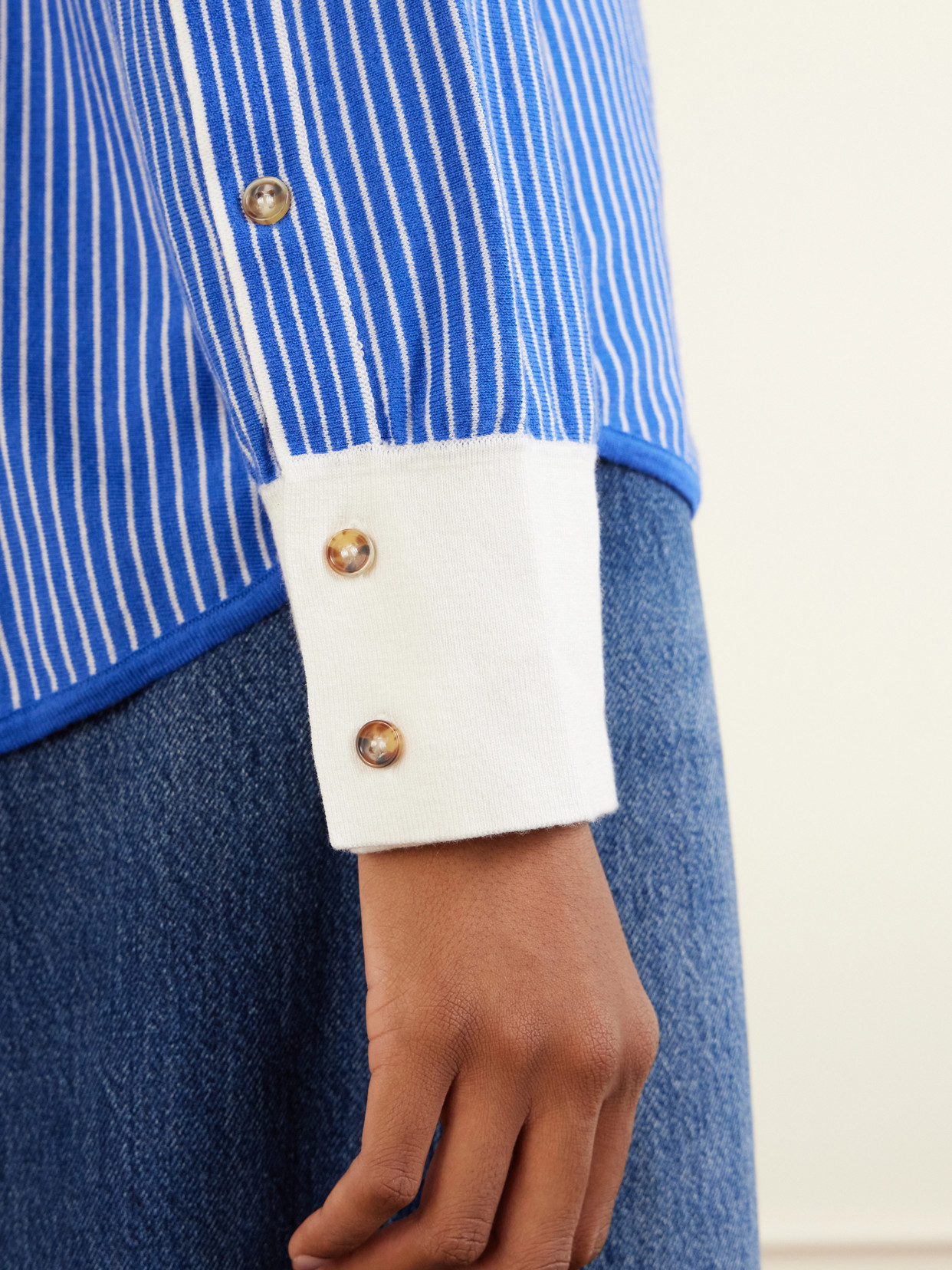 Striped Cotton-Blend Shirt