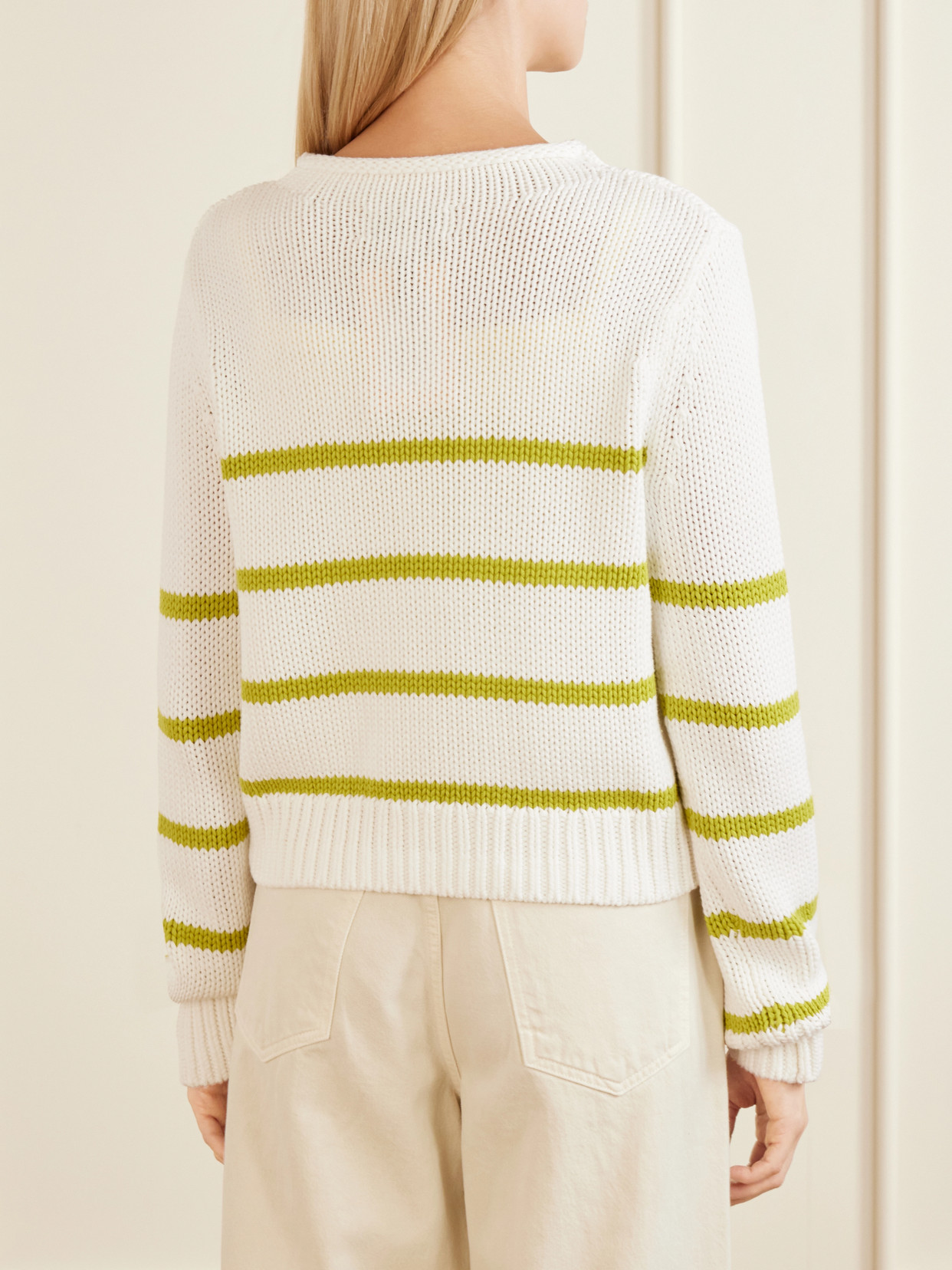Mini Marina Crochet-Knit Cotton Sweater
