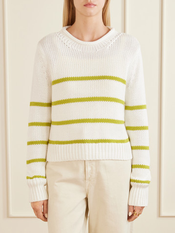 La Ligne Mini Marina crochet-knit cotton sweater