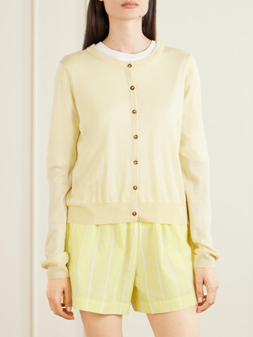 La Ligne Ben silk, wool and cashmere-blend cardigan