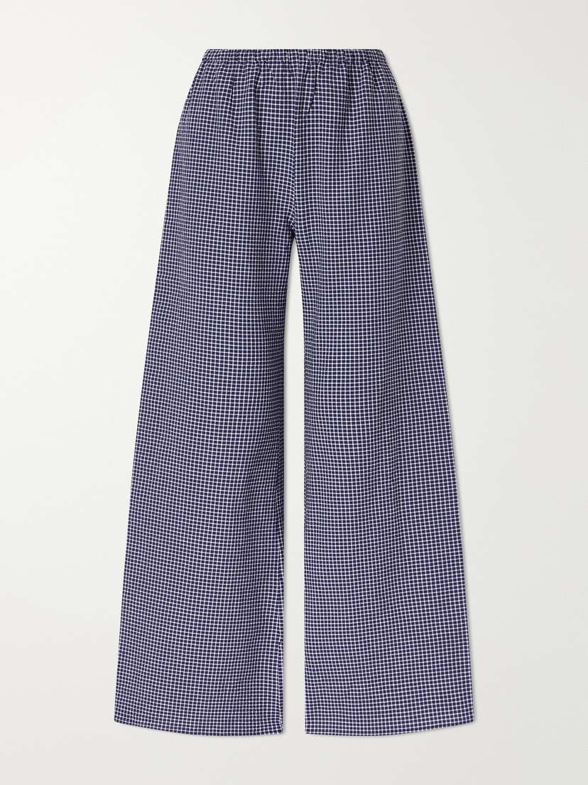 La Ligne Freya Checked Cotton-blend Wide-leg Pants | Thumbnail 6