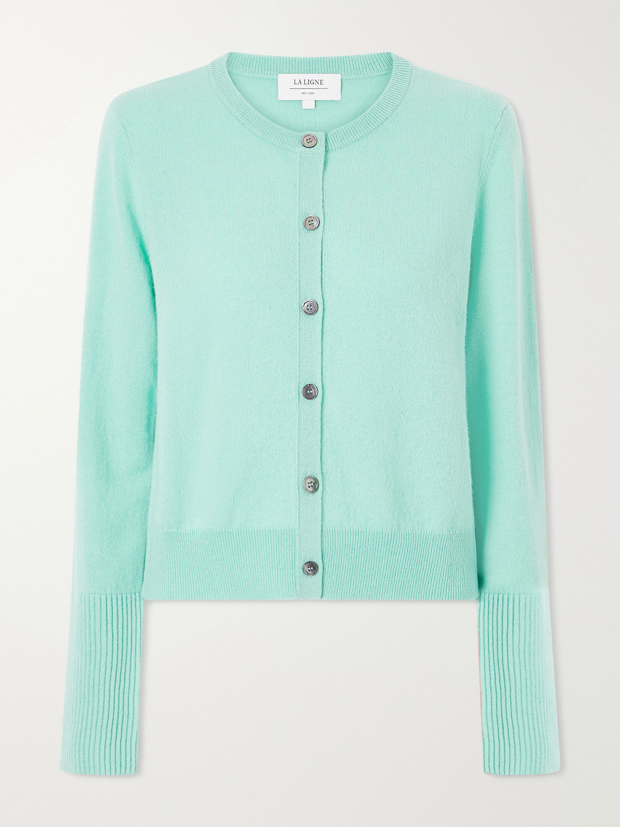 La Ligne Cashmere Cardigan In Green