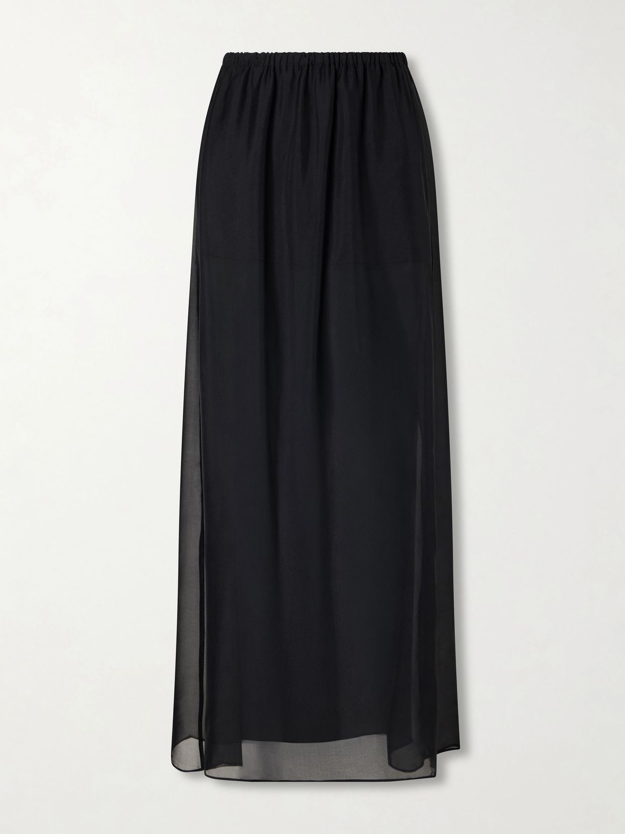 freya layered silk chiffon maxi skirt