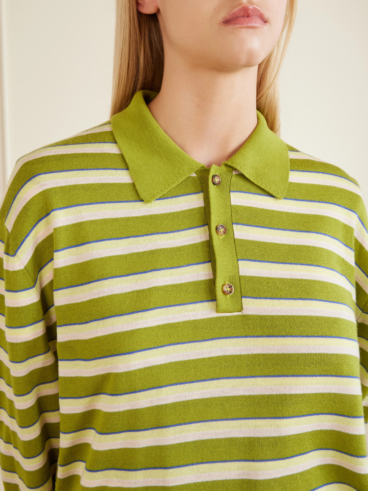 Ben Striped Silk, Wool And Cashmere-Blend Polo Sweater