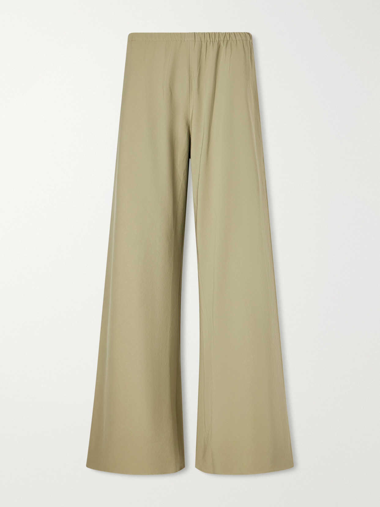 La Ligne Colby Cotton-poplin Wide-leg Pants In Green