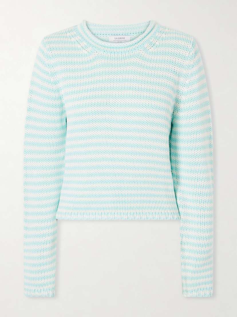 La Ligne Mini Marina Cropped Striped Cotton Sweater | Thumbnail 5 La Ligne Mini Marina Cropped Striped Cotton Sweater | Thumbnail 5