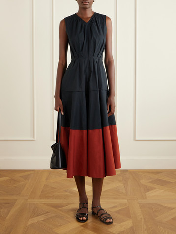 Proenza Schouler White Label Kailey cotton-blend poplin midi dress