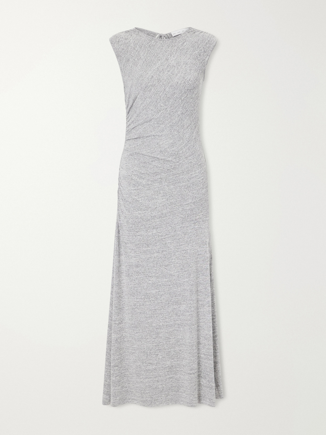 Proenza Schouler White Label Mimi Ruched Crepe-jersey Maxi Dress In Gray