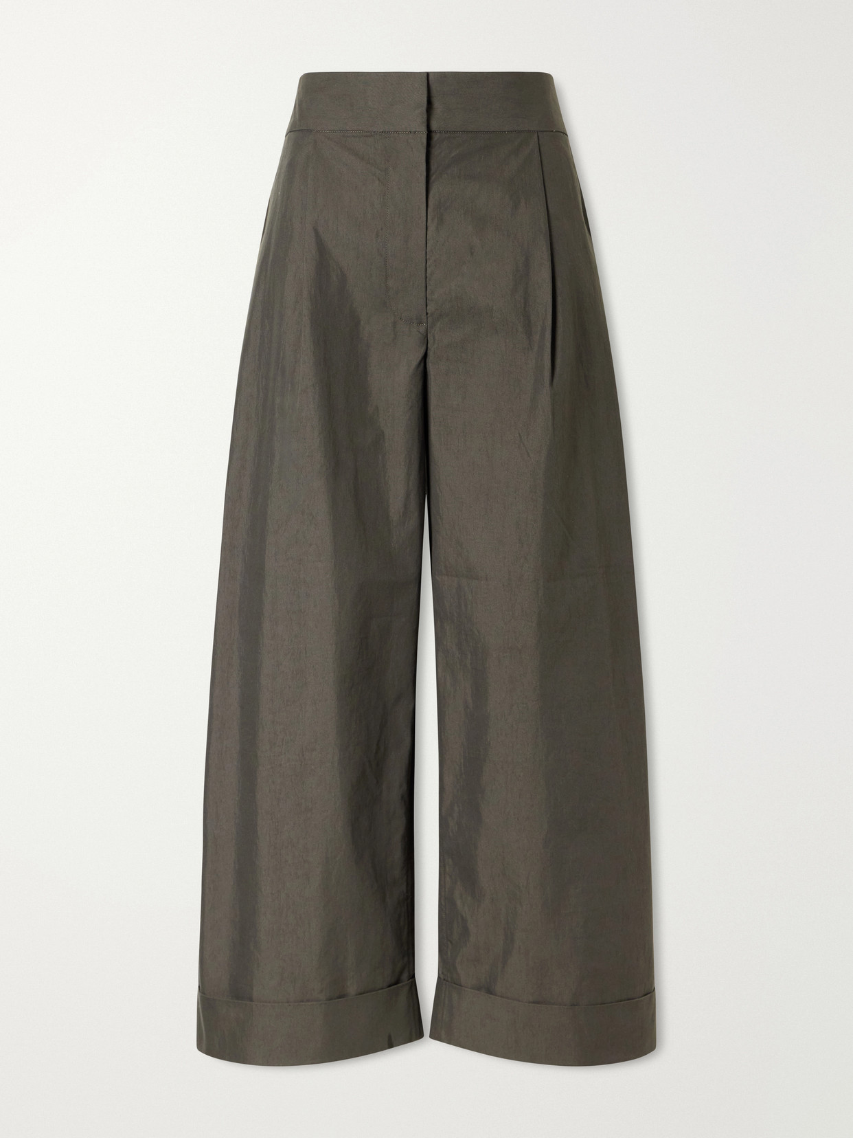 Proenza Schouler White Label Talla Cotton-blend Wide-leg Pants In Gray