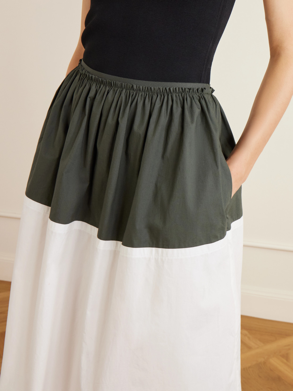 White Label - Nyla Cotton-Poplin Midi