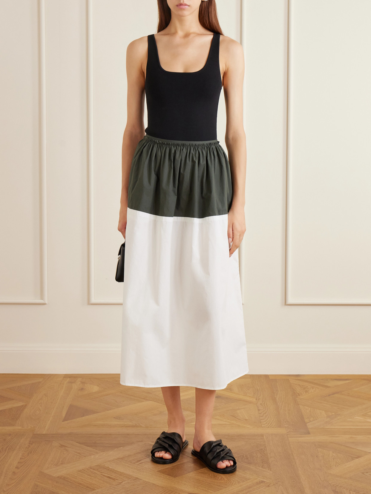 White Label - Nyla Cotton-Poplin Midi