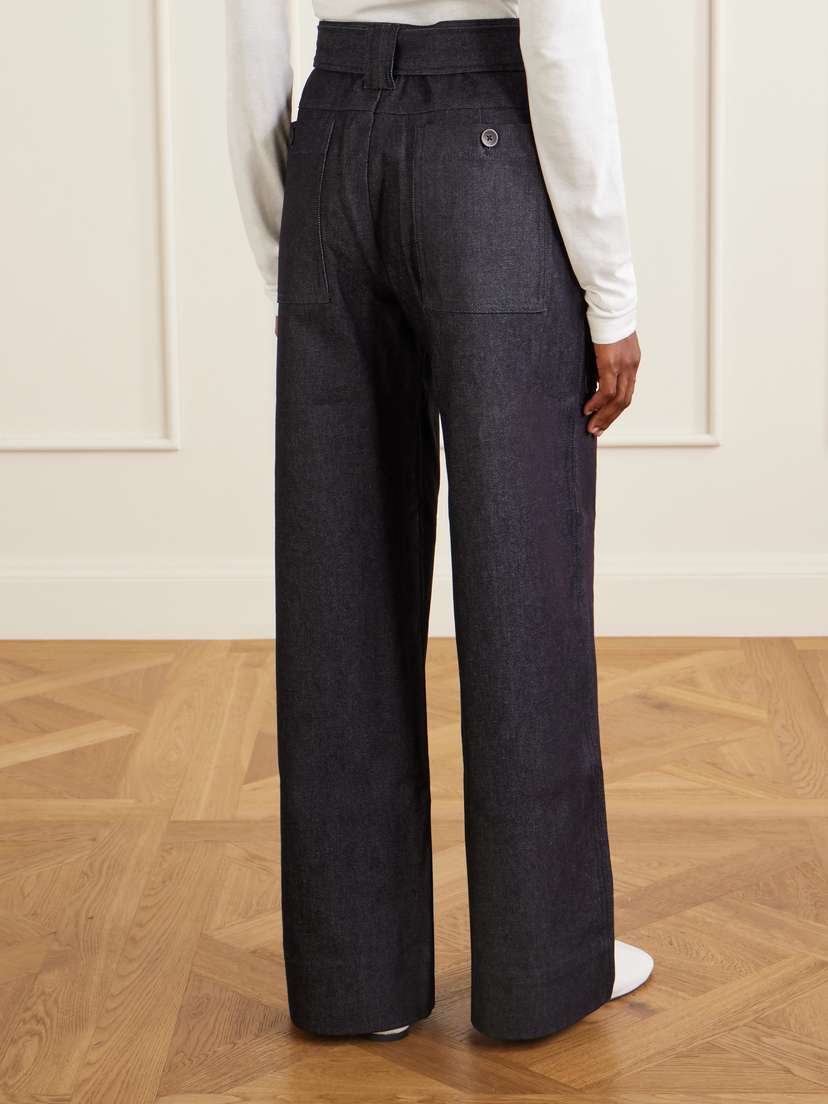 Proenza Schouler White Label Lina Belted Stretch-cotton Twill Wide-leg Pants | Thumbnail 4 Proenza Schouler White Label Lina Belted Stretch-cotton Twill Wide-leg Pants | Thumbnail 4