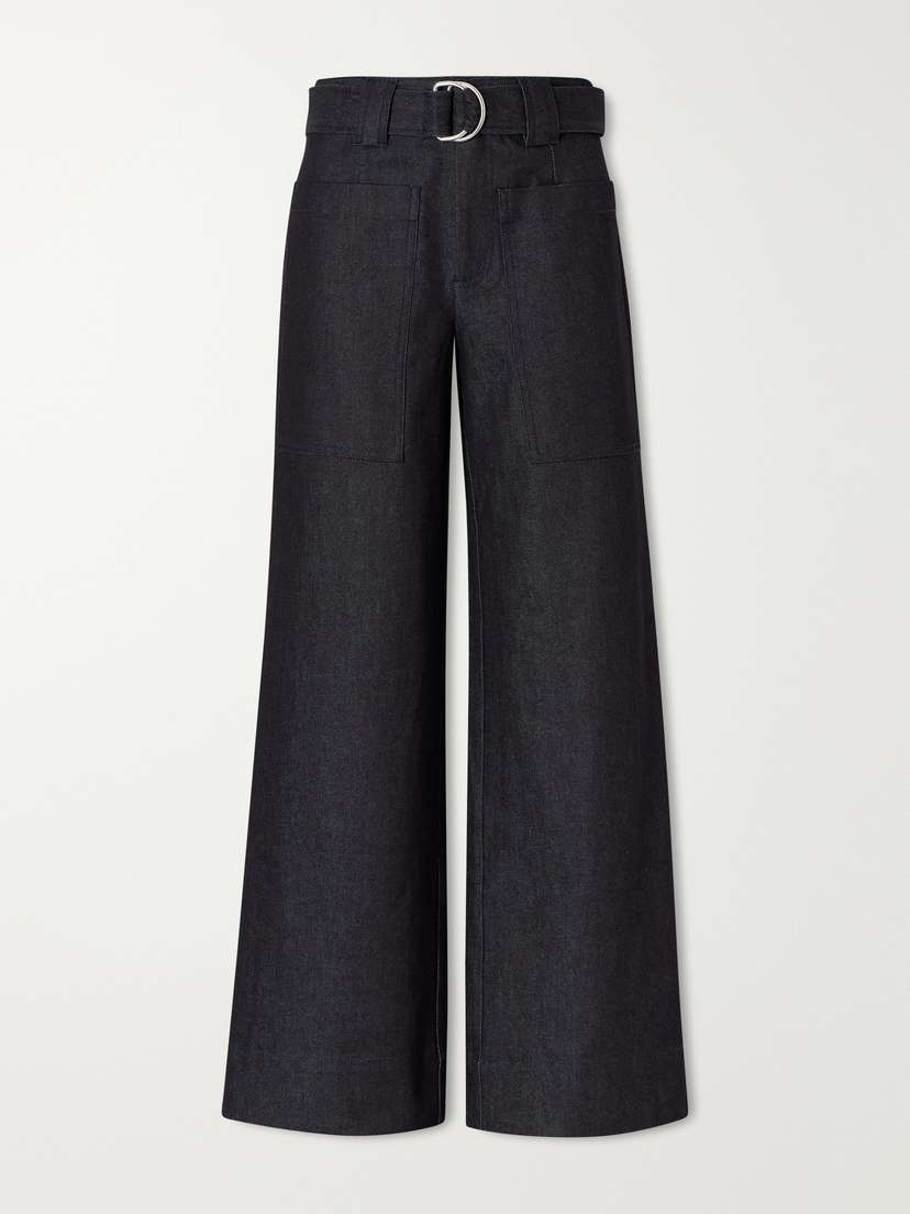 Proenza Schouler White Label Lina Belted Stretch-cotton Twill Wide-leg Pants