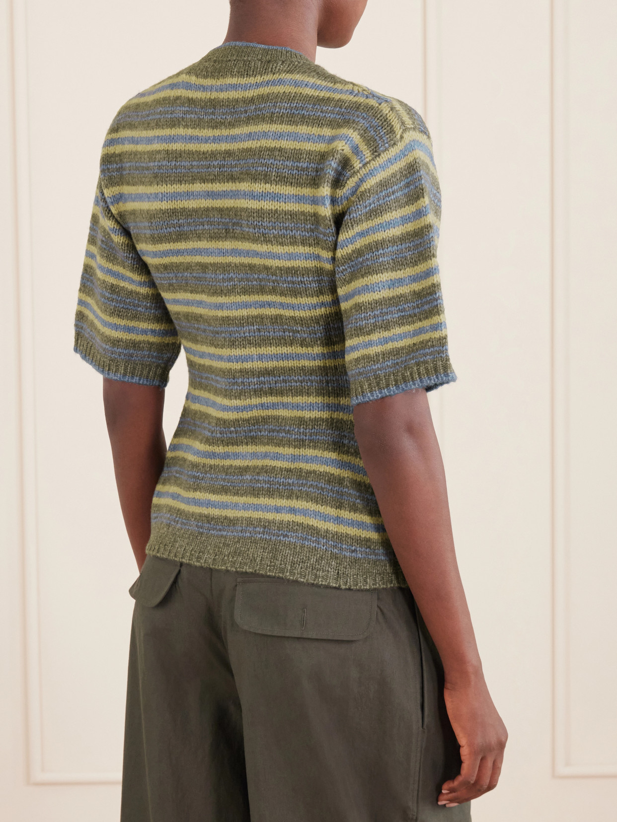 White Label - Dana Striped Wool-Blend Sweatshirt