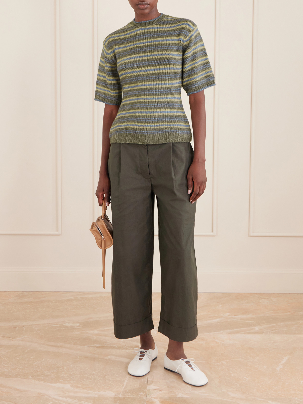 White Label - Dana Striped Wool-Blend Sweatshirt