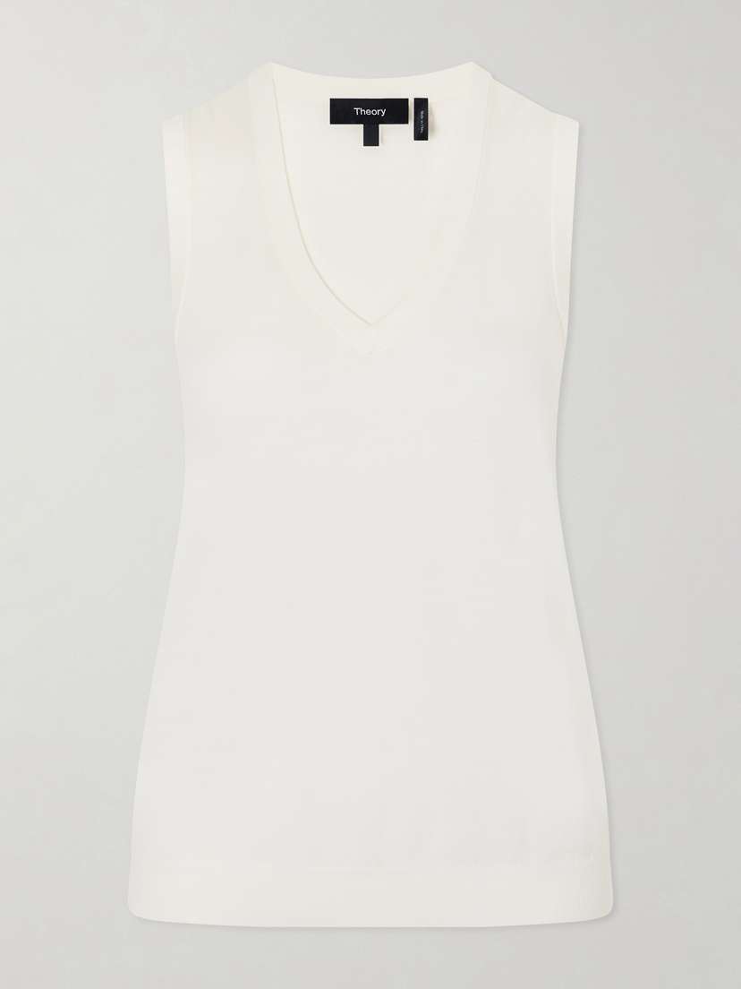 Theory Ribbed Wool Tank