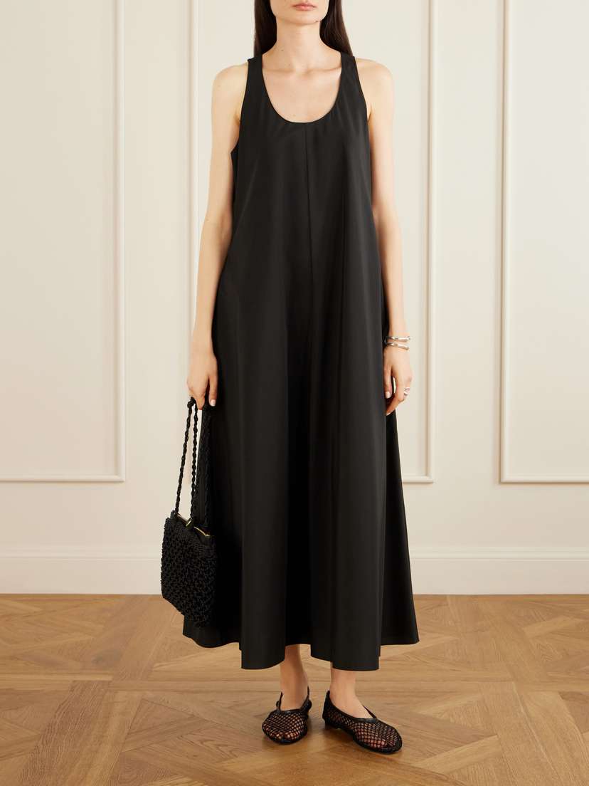 Theory Gathered Cotton And Nylon-blend Maxi Dress | Thumbnail 2
