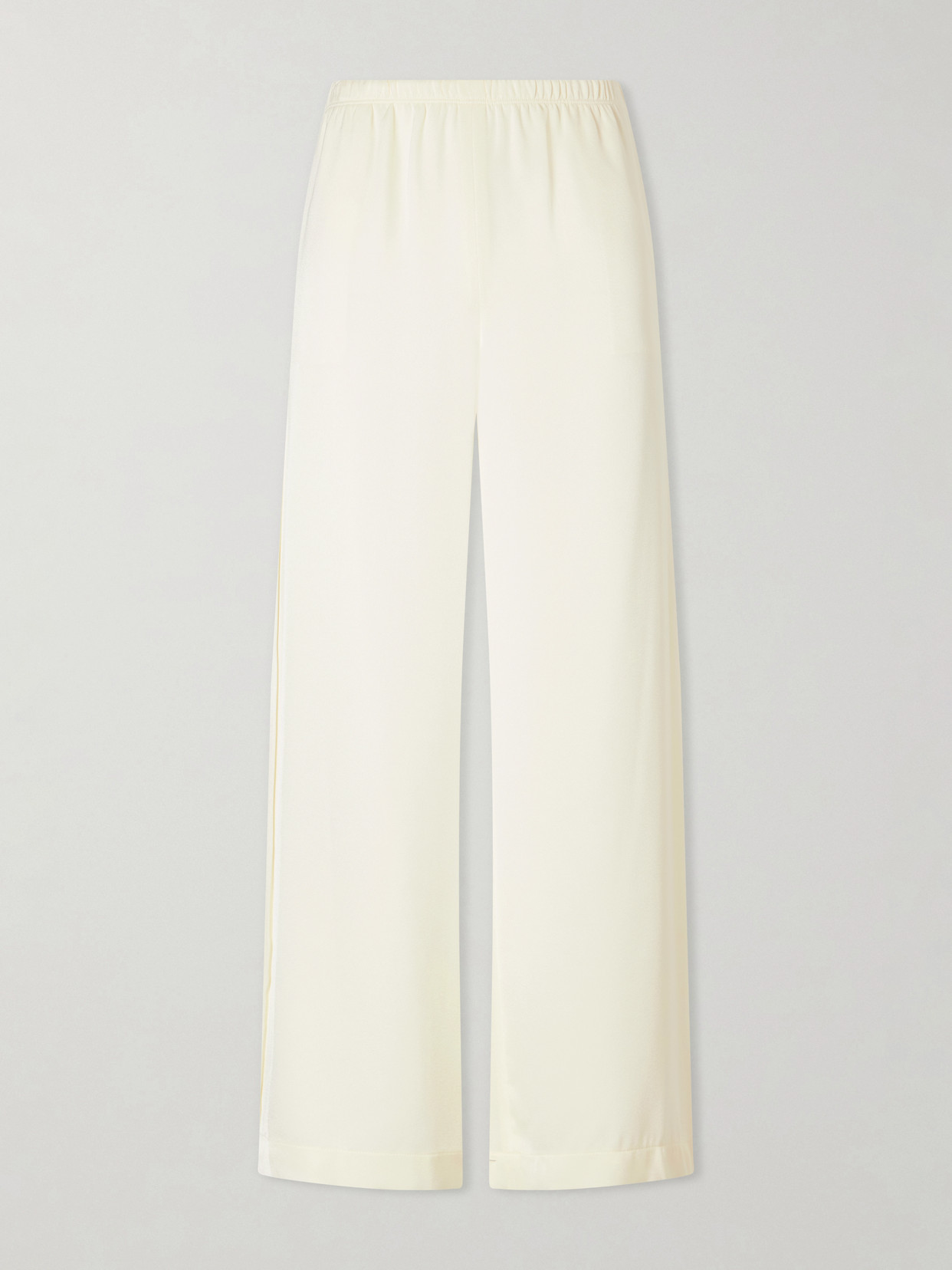 Theory Satin Wide-leg Pants In Yellow